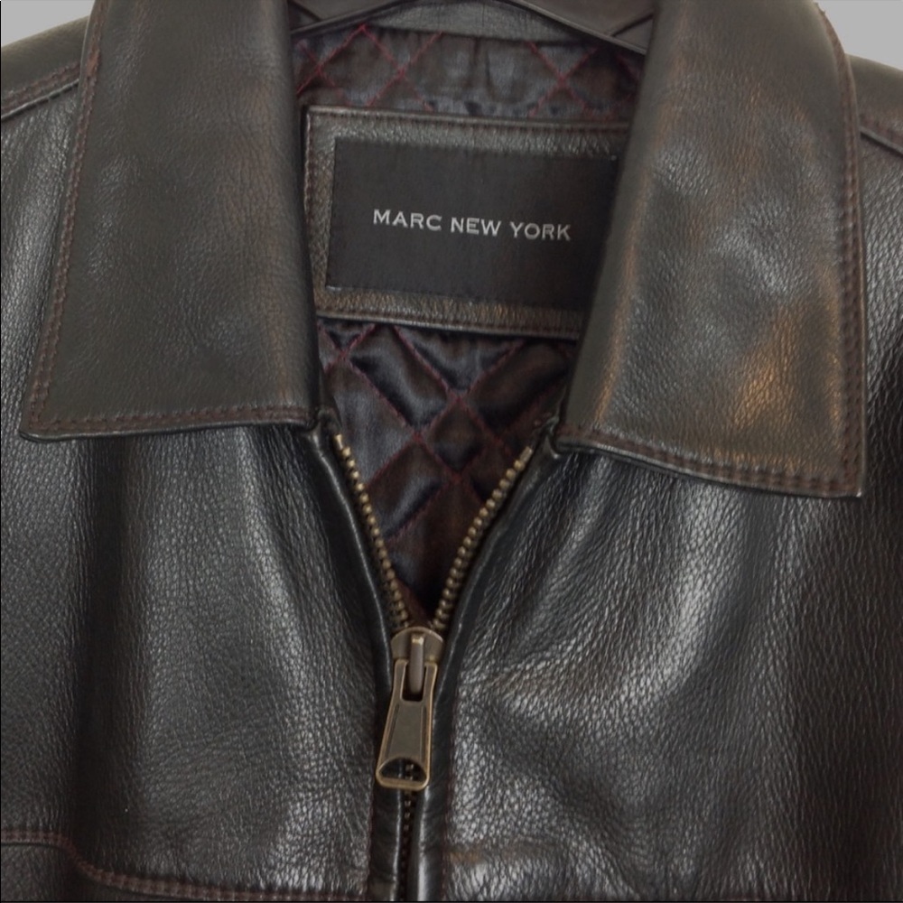 Marc New York Black Pebbled Leather Jacket